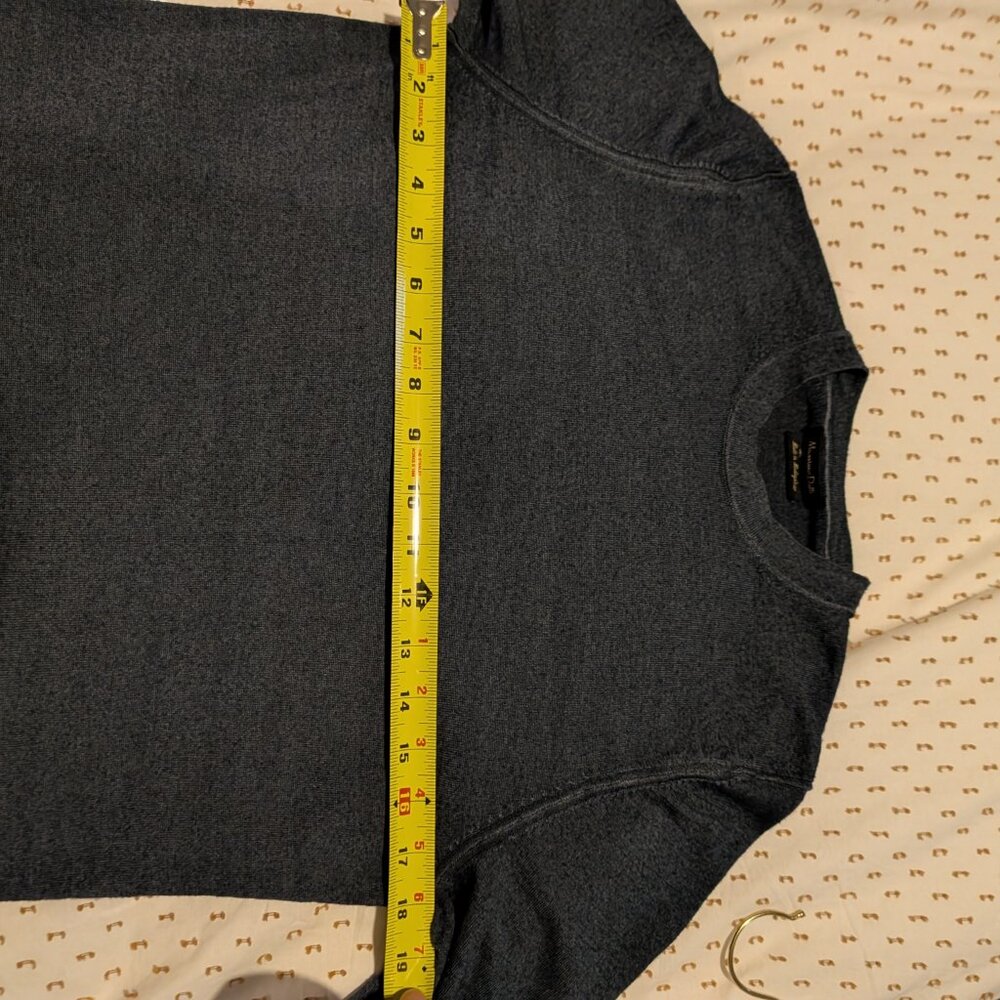 Massimo Dutti Men's 100% Merino Wool Crew Neck Sweater -M -Blue/grey - Picture 4 of 6